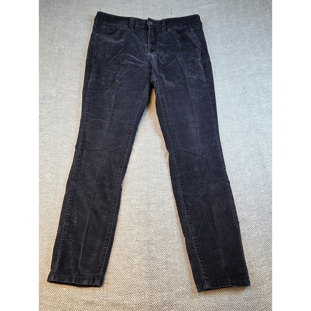 Universal Thread High Rise Skinny Corduroy Pants Womens 12/31R Black Dark Grey